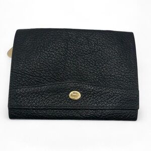 Vintage black pebble leather wallet